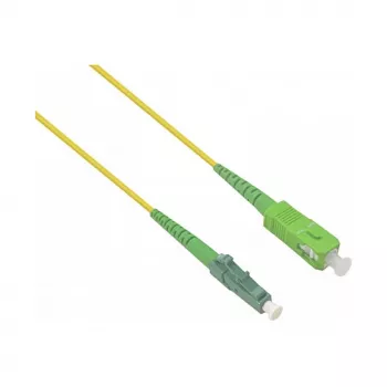 HELOS glasvezel OS2 simplex patchkabel LSZH 2,0mm SC/APC naar LC/APC geel 20 m