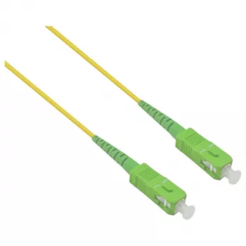 HELOS glasvezel OS2 patchkabel simplex LSZH 2,0mm SC/APC-SC/APC geel 15 m