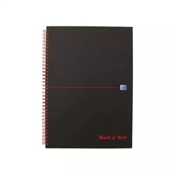 Oxford 400047609 notitieboek A4 geruit zwart 70 vellen mat