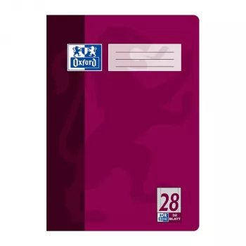 Oxford 100050332 A4 90 gsm gelinieerd navulblok - 100 vel, wit, 4-voudig geperforeerd, geperforeerd, gelijmde kop