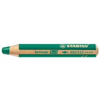 STABILO woody 3 in1 kleurpotlood - groen - 10 mm stift - 1 stuk