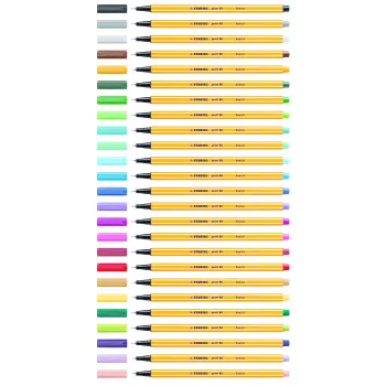 STABILO Point 88 fineliner pen - kleuren assorti - 0,4 mm - 12-pack
