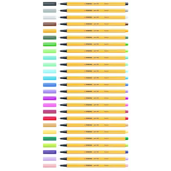STABILO Point 88 fineliner pen 0,4 mm - 20 kleuren assorti