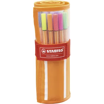STABILO point 88 fineliner pennen set - 20 verschillende kleuren, 0,4 mm