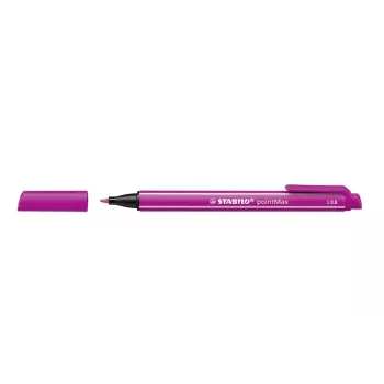 STABILO pointMAX viltstift - roze - medium - 0,8 mm - inkt op waterbasis - nylonvezelpunt