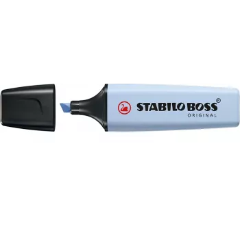 STABILO Boss Original Pastel markeerstift - Cloudy Blue - 1 stuk - beitelpunt - 2 mm / 5 mm