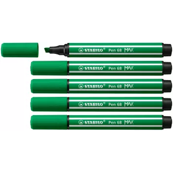 STABILO Pen 68 MAX groene viltstift met beitelpunt