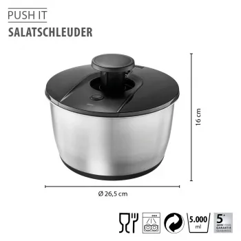 GEFU PUSH IT Slacentrifuge RVS
