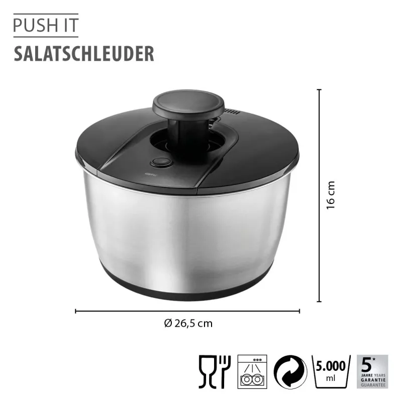 GEFU PUSH IT Slacentrifuge RVS
