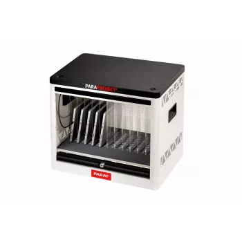 PARAT PARAPROJECT Cube C12 Apparatenopbergbox - afsluitbaar - voor 12 tablets/notebooks - staal, ABS-kunststof - grijs - schermdiagonaal tot 12 inch (30,5 cm)
