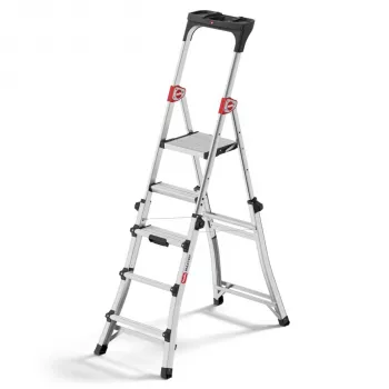 Hailo Master TL100 3-5 treden aluminium ladder 150 kg draagvermogen