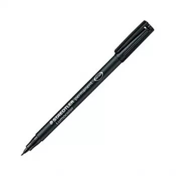 STAEDTLER Lumocolor 314-9 permanent marker, zwart, schuine punt, 1-2,5 mm