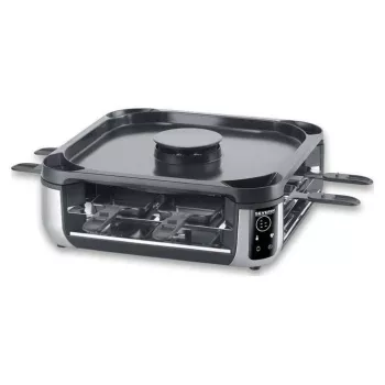 SEVERIN RG 2379 SEVENTO raclettegrill 1400 W 8 personen zwart/zilver