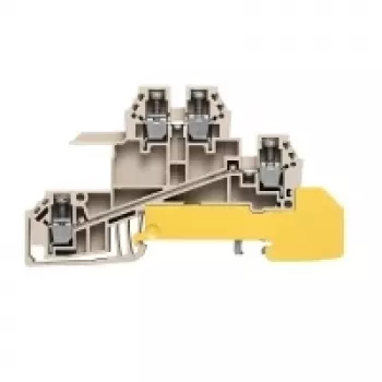 Weidmüller doorvoer-rijgklem, schroefaansluiting, 2,5 mm², 800 V, 24 A, beige, 50 stuks
