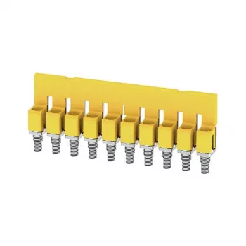 Weidmüller WQV 4/10 dwarsverbinder, 10-polig, 4 mm², geel, polyamide, UL 94 V-0, verpakking van 20 stuks