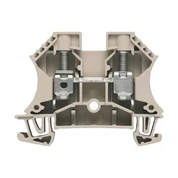 Weidmüller WDU 10 doorgangsklem, schroefaansluiting, 10 mm², 57 A, beige, 50 stuks