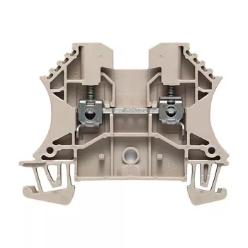 Weidmüller doorvoerklem, W-serie, 2,5 mm², 24 A, 800 V, beige, schroefaansluiting, DIN-railmontage, 100 stuks