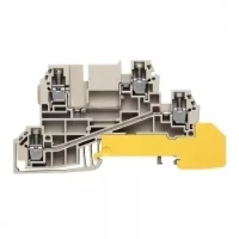 Weidmüller doorvoerklem, beige, 2,5 mm², 24 A, schroefaansluiting, 50 stuks