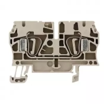 Weidmüller ZDU 4 doorgangsklem, veerklemaansluiting, 4 mm², beige, 100 stuks