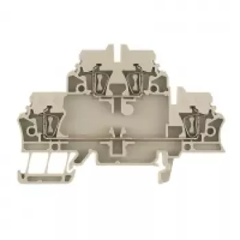 Weidmüller ZDK 2.5 doorgangsklem, veerklemaansluiting, 2,5 mm², beige, 50 stuks