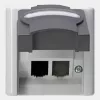 Heinrich Kopp BE Cat lege behuizing grijs 2-module inbouw datadozen-inbouwbehuizing