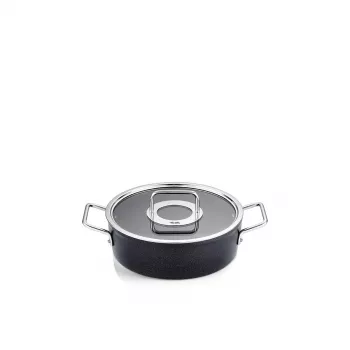 Fissler Adamant CA 24cm braadpan met glazen deksel, 4,2L, geschikt voor inductie, antiaanbaklaag, made in Germany