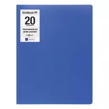 Pagna Office showmap DIN A4 20 vakken blauw