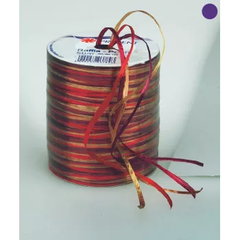 C.E. Pattberg cadeaulint Raffia glanzend rood/goud 3,0 mm x 50,0 m