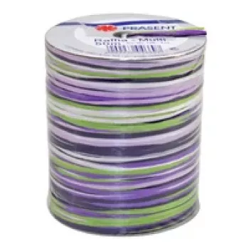 C.E. PATTBERG Raffia cadeaulint mat lila/groen/wit 3,0 mm x 50,0 m
