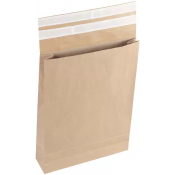 Vereinigte Papierwarenfabriken Classic envelop met bodemvouw dubbele zelfklevende sluiting ca. DIN D4 zonder venster bruin met 5,0 cm bodemvouw (2FVMF000511)