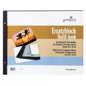 Goldbuch navulblok 38x30 cm zwart met schroeven 83077