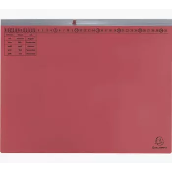 Exacompta 370203B conventionele ordner - karton - rood - 320 g/m² - 265 x 316 mm - A4