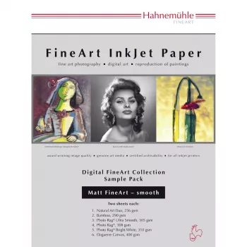 Hahnemühle Digital FineArt A4 testpakket matte, smooth papieren