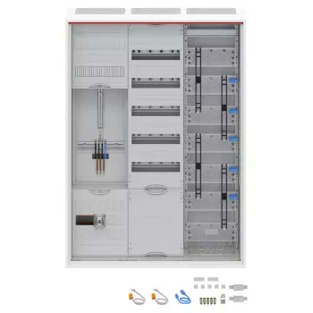 Striebel & John DA37CD compleetverdeler, opbouw, IP44, 1 meterplaats, 7 verdeelvelden, wit