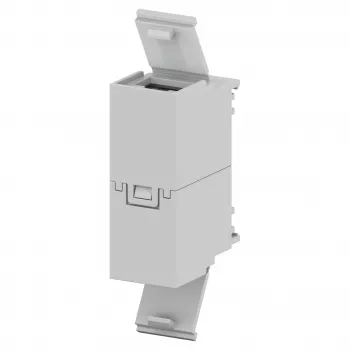Striebel & John ZED45U RJ45 dubbel stopcontactmodule, Cat.6, ongeïsoleerd, zuiverwit