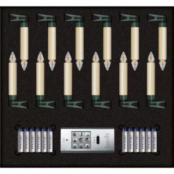 Krinner Superlight Bavaria Mini Flame set van 12 stuks Ivory