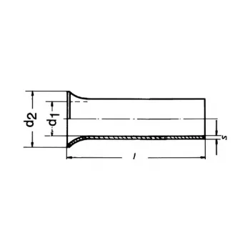 Klauke 8018V Adereindhuls, 50 mm², 18 mm, vertind koper