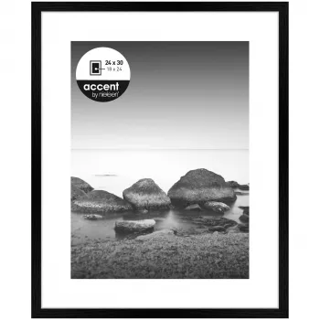 NIELSEN DESIGN Aura Fotolijst zwart 24x30 cm hout incl. passe-partout 1122000