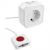 ANSMANN 1260-0002 energiebesparend stopcontact wit Schuko-stekker 1 stuk