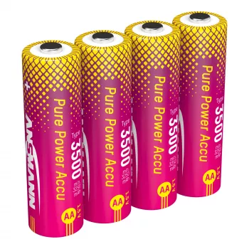 ANSMANN PurePower 3500 AA 1,5 V Li-Ion oplaadbare batterijen, 3500 mAh, 4-pack (1312-0042)