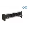 Bachmann Desk 1 stekkerdoos - 3 AC-stopcontacten type F - aluminium/kunststof - 324 mm - binnen