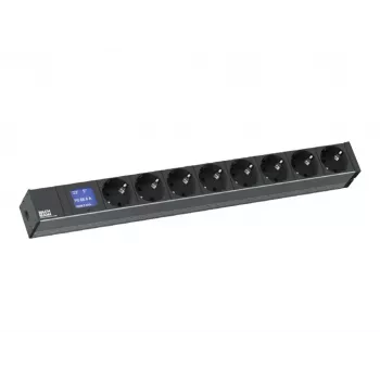 Bachmann BN0500 19 inch 1U 8x Schuko PDU 2m Schuko stekker 230V 16A