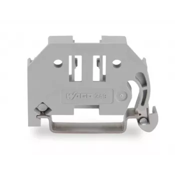 WAGO 249-116 schroefloze eindsteun, 6 mm, voor DIN-rail 35 x 15, grijs