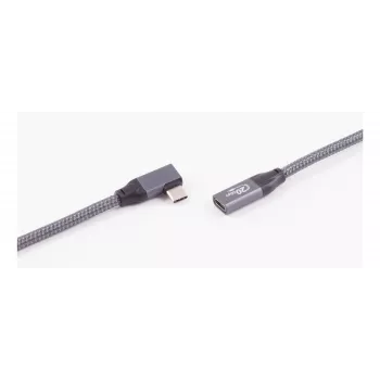 ShiverPeaks USB 3.2 verlengkabel 90° haaks Type-A stekker naar bus 0,25 m zwart