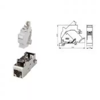 Telegärtner DIN-rail uitlaat RJ-45 lichtgrijs RAL 7035 J00023A0205