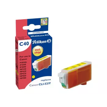 Pelikan compatibele inktpatroon voor Canon CLI-521Y geel