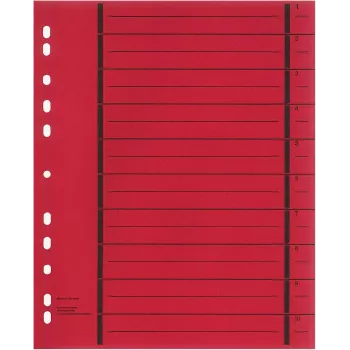 WEKRE 50 tabbladen, A4, 190 g/m2, Rood (951030850IF)