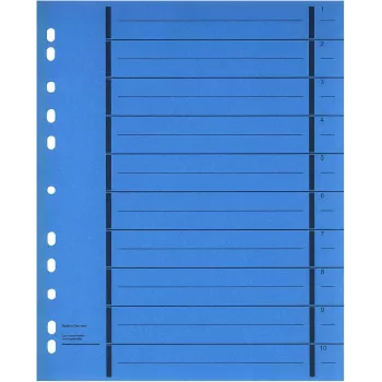 WEKRE 50 tabbladen, A4, 190 g/m2, Blauw (951040850IF)