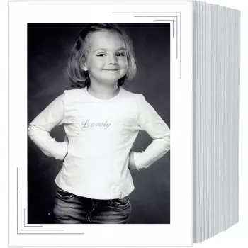 1x125 Daiber eindeloze leporello's 13x18 Chromolux wit 20113