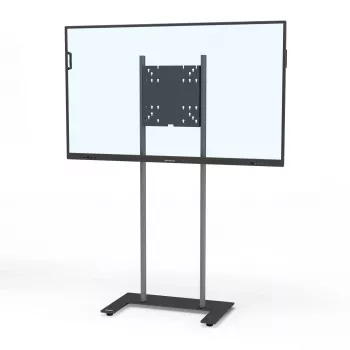 Kindermann Premium DS Racer vloerstandaard voor lcd-display tot 70 inch - geanodiseerd aluminium - zwart, zilver metallic